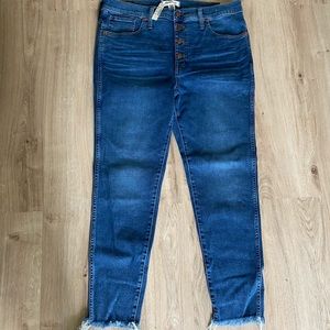 Madewell Petite 10” Button Front Jeans
